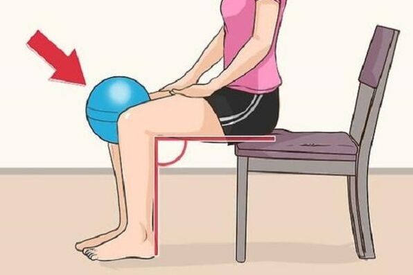 Squeeze the ball with your feet for power
